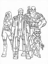 Guardians Galaxy Coloring Pages Printable Visit sketch template