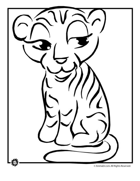 tiger cub coloring page woo jr kids activities