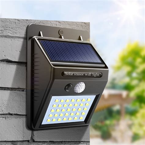 buy night light solar powered    led wall lamp pir motion sensor night