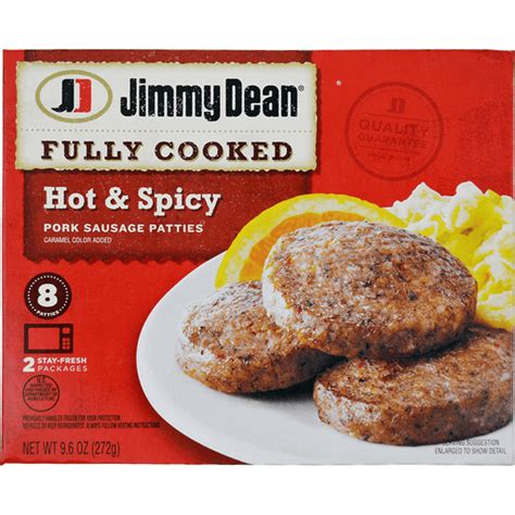 jimmy dean® fully cooked hot and spicy pork sausage patties 8 count