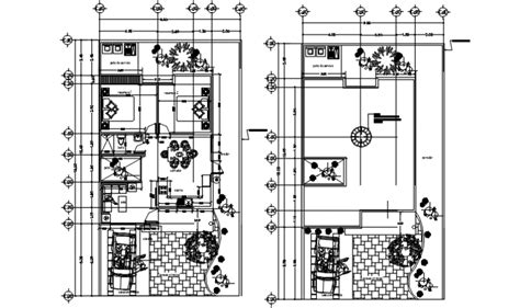 autocad drawing  floor plans   residential house cadbull