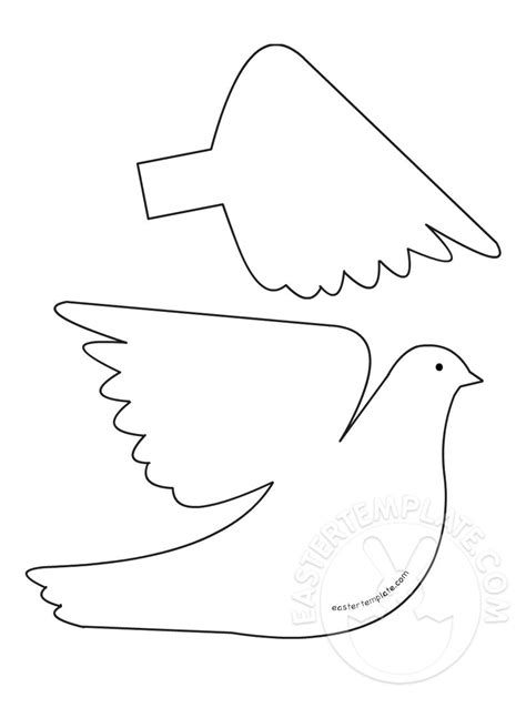 paper dove ornament template easter template