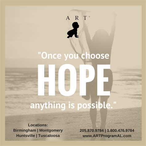 once you choose hope anything is possible choose hope