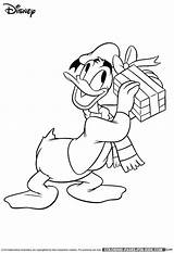 Christmas Coloring Disney Pages Donald Duck Kids Color Back sketch template