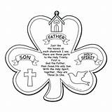 Trinity Coloring Holy Pages Shamrock Catholic Printable Spirit Color Template Getdrawings Getcolorings School Colorings Col sketch template