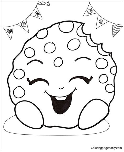 cute cake shopkins coloring page  printable coloring pages