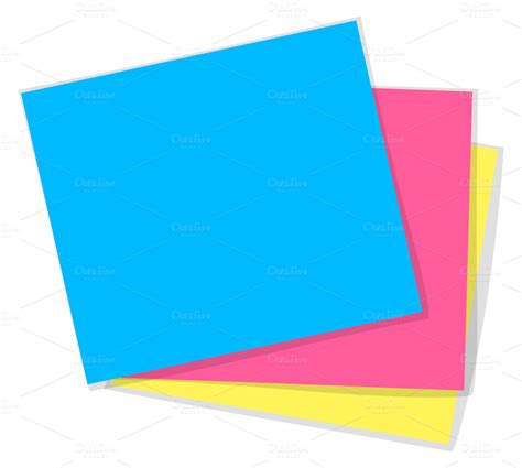 paper sticky notes graphics  creative market
