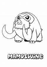 Mamoswine Coloring Pokemon Pages Hellokids Print Color Online Ice sketch template
