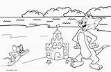 Jerry Tom Coloring Pages Beach Kids Cool2bkids Printable sketch template