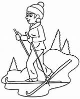 Coloring Skiing Pages Winter Sporty Cross Country Zimní Kleurplaat Kids Olympic Wintersport Zima Ski Sports Omalovánky Woman Do Printactivities Printables sketch template