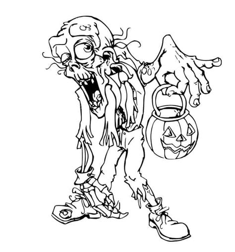 scary zombie halloween coloring pages halloween coloring pages