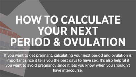 how to calculate your next menstrual cycle and ovulation [infographic]