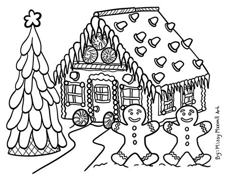 gingerbread family coloring pages