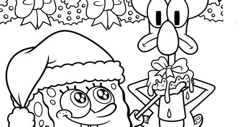 effortfulg spongebob christmas coloring pages