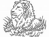 Lion Coloring Kids Pages Color Printable Simple Group Children Justcolor sketch template