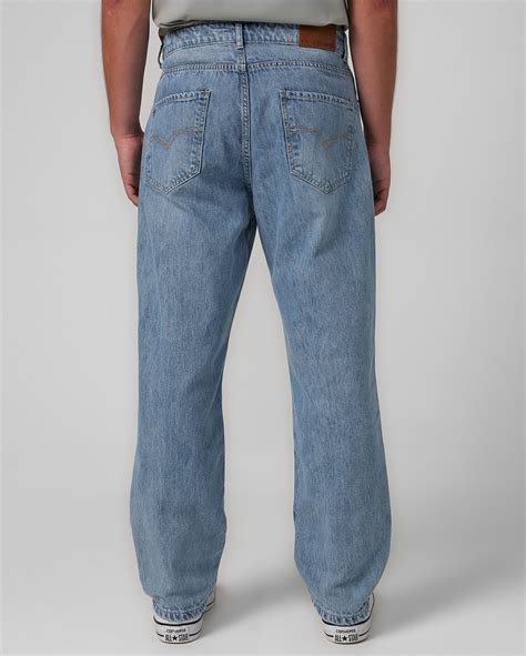 riachuelo calca jeans masculina wide leg denim claro pool  riachuelo