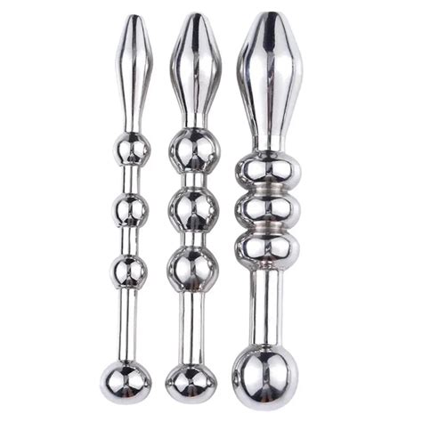 Newest Stainless Steel Urethral Sound Beads Penis Plug Insertion Sex