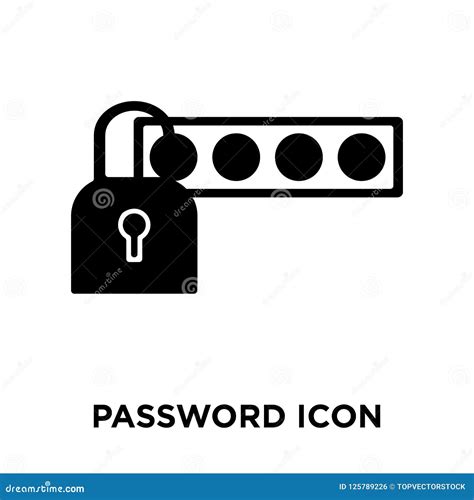 password icon vector isolated  white background logo concept stock