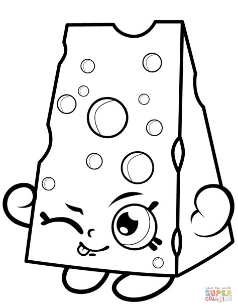 chee zee shopkin coloring page  printable coloring pages