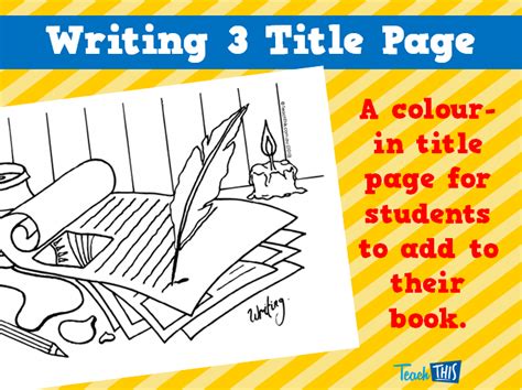 writing  title page printable title pages  primary school