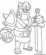 Clash Clans Coloring Pages Royale King Printable Barbarian Colorear Dibujos Dessin Para Character Party Games Clan Kids Preview Print Printerkids sketch template