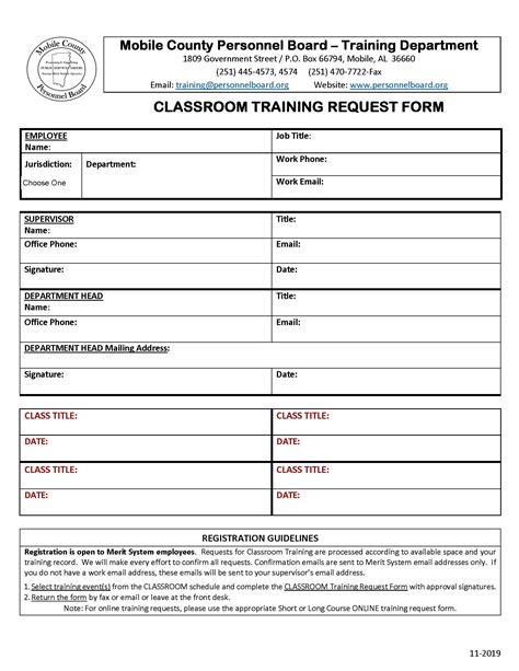 training forms mobile county personnel board