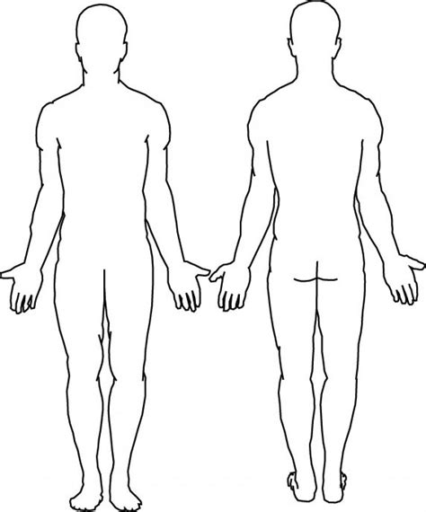 human body outline printable