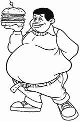 Fat Coloring Albert Boy Pages Drawing Clipart Burger Big Person Kids Bring Cartoon Guy Printable Color Woman Boys Hamburger Clip sketch template