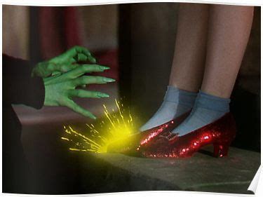 wizard  oz ruby slippers scene poster  lucyc   hollywood wall art classic