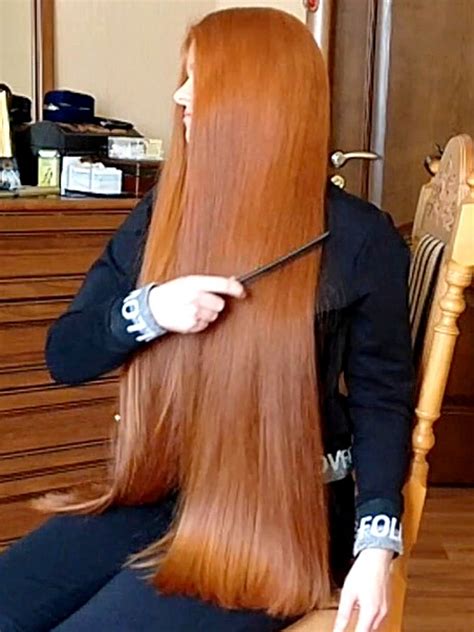 video red healthy long hair realrapunzels