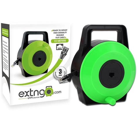 Extngo Retractable Ethernet Cable 50 Feet 15 Meter Cat6 Flat Intern