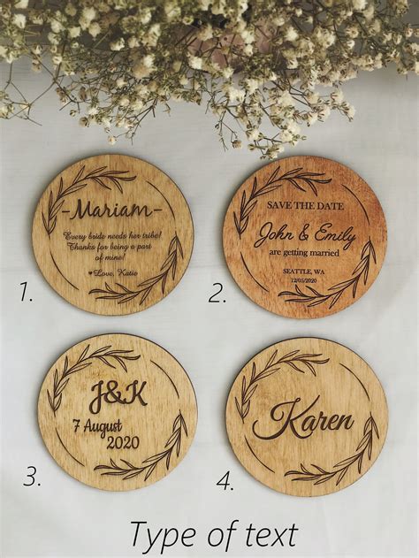 personalized wedding coasters wedding favors engraved etsy