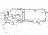 Coloring Truck Fire Children Print sketch template