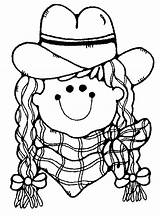 Coloring Cowboy Pages Printable Birthday sketch template