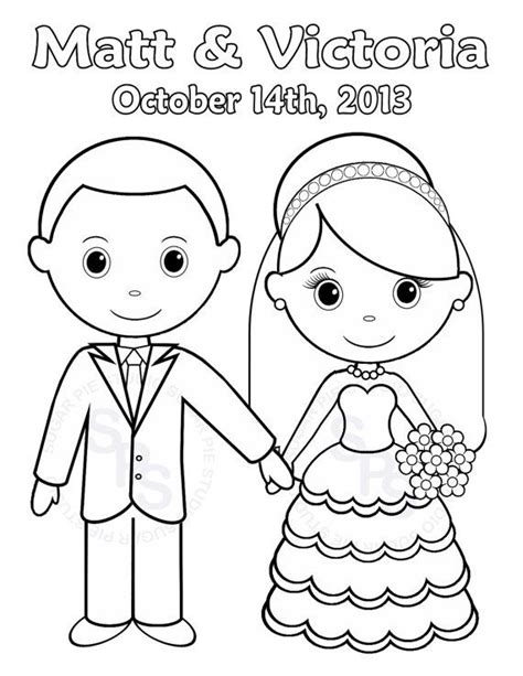 coloring pages bride  groom