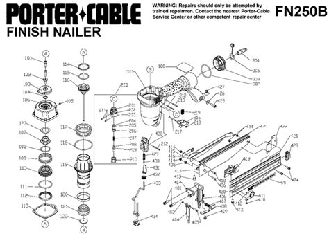 porter cable fnb  gauge finish nailer parts porter cable finish nailer parts porter