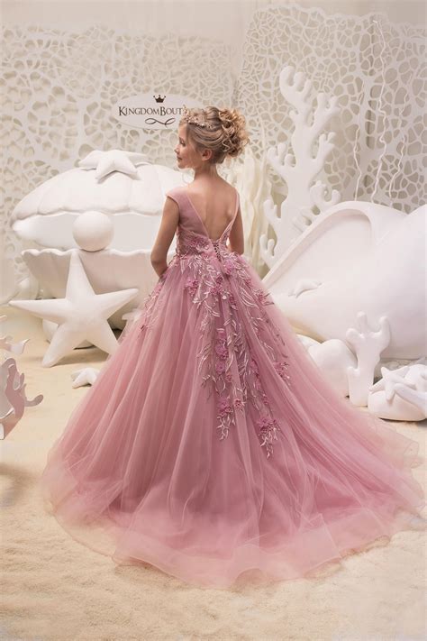 pin  flower girl dress lace