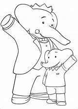 Badou Babar Coloring Pages Adventure Adventures sketch template