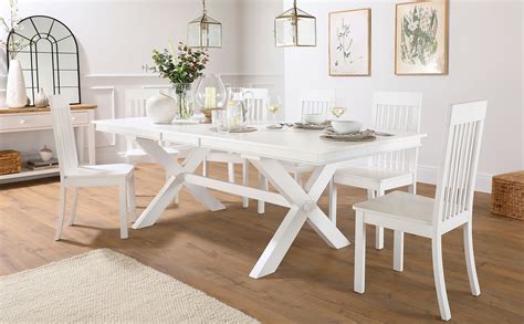 grange white extending dining table   oxford chairs furniture choice