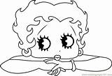 Betty Boop Coloring Pages Drawing Easy Cartoon Color Getdrawings Characters Coloringpages101 Draw sketch template