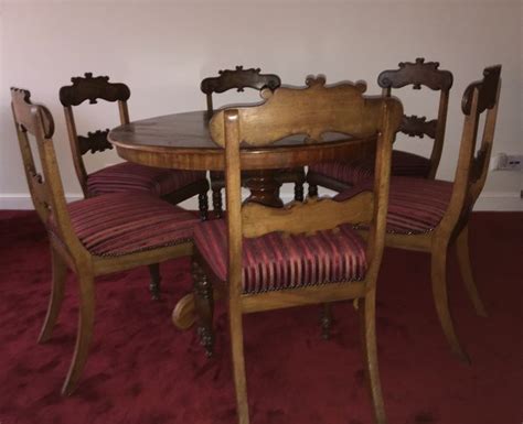 stevige ronde tafel met zes stoelen catawiki