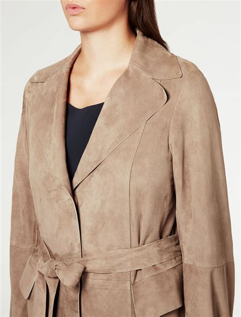 suede trenchcoat colonial eolie marina rinaldi