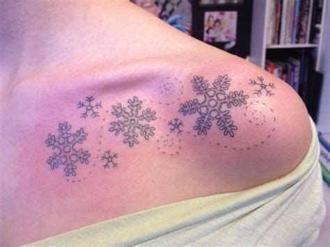 white snowflake tattoo snow flake