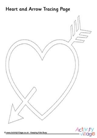 valentines day tracing pages