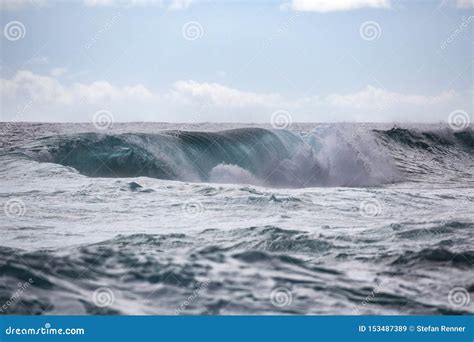 wave tunnel hawaii stock image image  typical wave