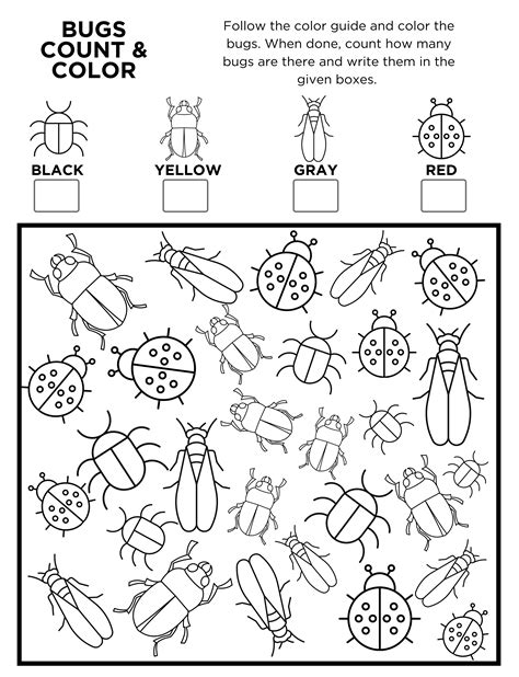 printable bug coloring pages  kids insects  color  kids