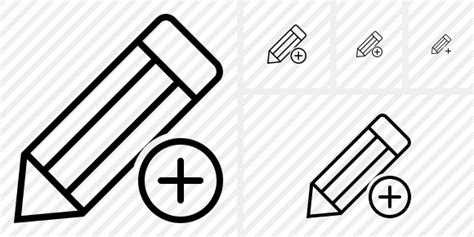 edit add icon outline black professional stock icon   sets