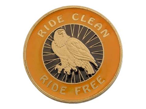 ride clean ride  recovery medallion tri plated recovery tokens