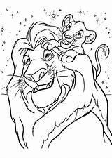 Coloring Disney Pages Simba Mufasa Lion King Color Printable Cute Walt Stitch Lilo Pdfs Mickey Pluto Mouse Friends Dog sketch template
