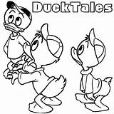 Ducktales Coloring Pages Printable Duck Kids Dewey Huey sketch template